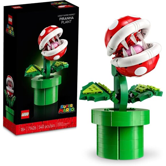 Super Mario Piranha Plant Building Set for Adults Collectible Gift for Fans